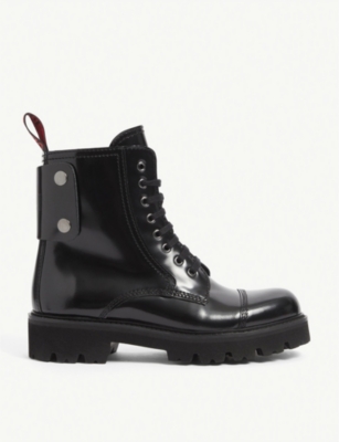 Zadig & Voltaire Womens Noir Morrison Lace-up Leather Boots