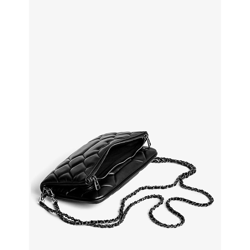 Shop Zadig & Voltaire Zadig&voltaire Womens Noir Rock Leather Cross-body Bag
