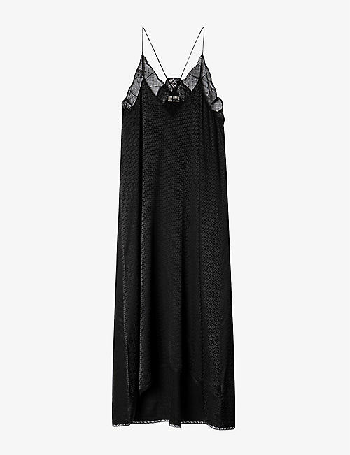 ZADIG&VOLTAIRE: Risty lace-trim silk midi dress