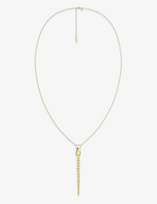 SHAUN LEANE: Serpent Trace yellow gold vermeil necklace