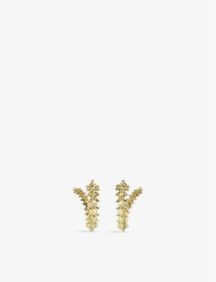 Shop Shaun Leane Women's Yellow Gold Vermeil Serpent Trace Yellow Gold Vermeil Mini Hoop Earrings