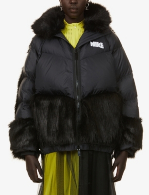 NIKE X SACAI - Padded hooded shell-down jacket | Selfridges.com