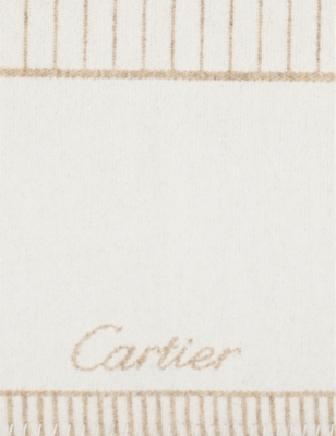 CARTIER: Panthère de Cartier merino wool and cashmere blanket 190cm x 140cm