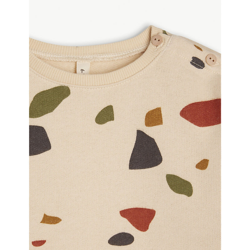 Shop Organic Zoo Multi Terrazzo-print Organic Cotton Sweatshirt 3-36 Months