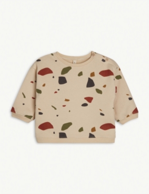ORGANIC ZOO: Terrazzo-print organic cotton sweatshirt  3-36 months