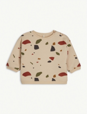 ORGANIC ZOO Terrazzo-print organic cotton sweatshirt 3-36 months