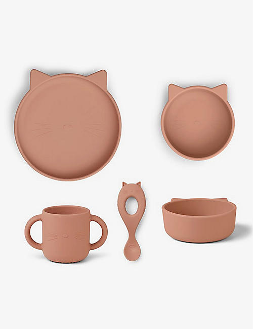 LIEWOOD: Vivi animal shape silicone tableware set of four
