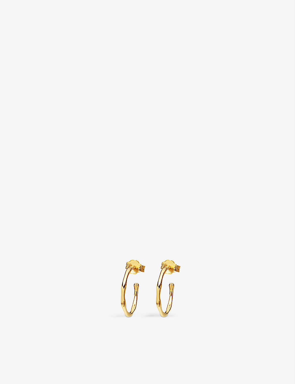 Shop Missoma Women's Gold Small Molten 18ct Yellow Gold-plated Vermeil Sterling Silver Hoop Earrings