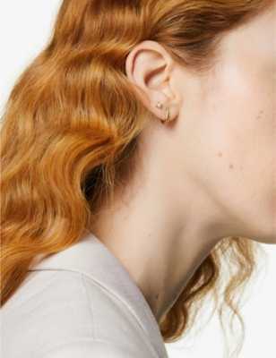 Missoma Womens Gold Plain Claw 18ct Gold-plated Vermeil Sterling Silver Huggie Earrings In Gold
