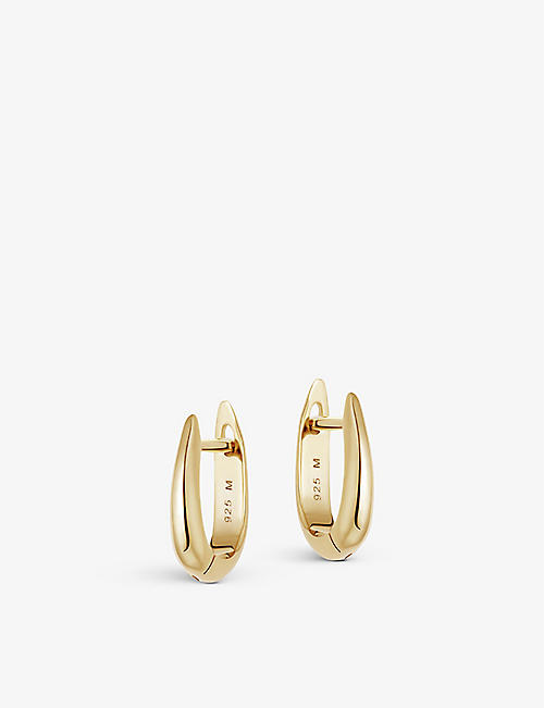MISSOMA: Plain Claw 18ct gold-plated vermeil sterling silver huggie earrings