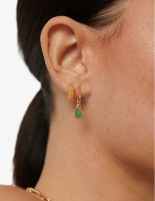 MISSOMA: Baya mini 18ct yellow gold-plated vermeil sterling silver hoop earrings