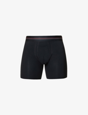 Spanx Sculpt Mid-rise Regular-fit Stretch-cotton Boxers In Black | ModeSens