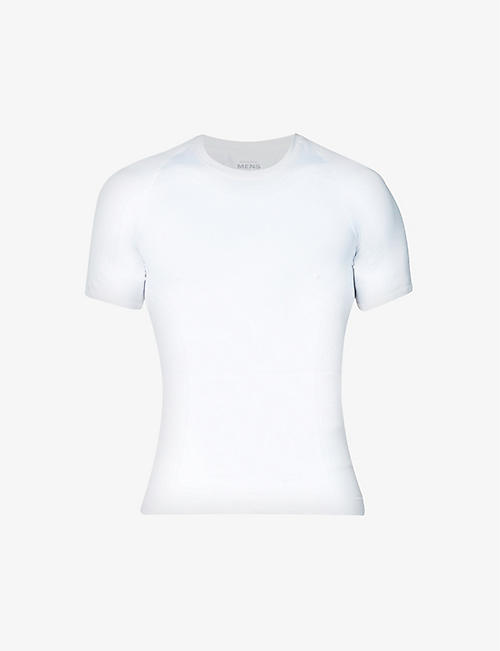 SPANX：Ultra-Sculpt Seamless 圆领弹力平纹针织 T 恤