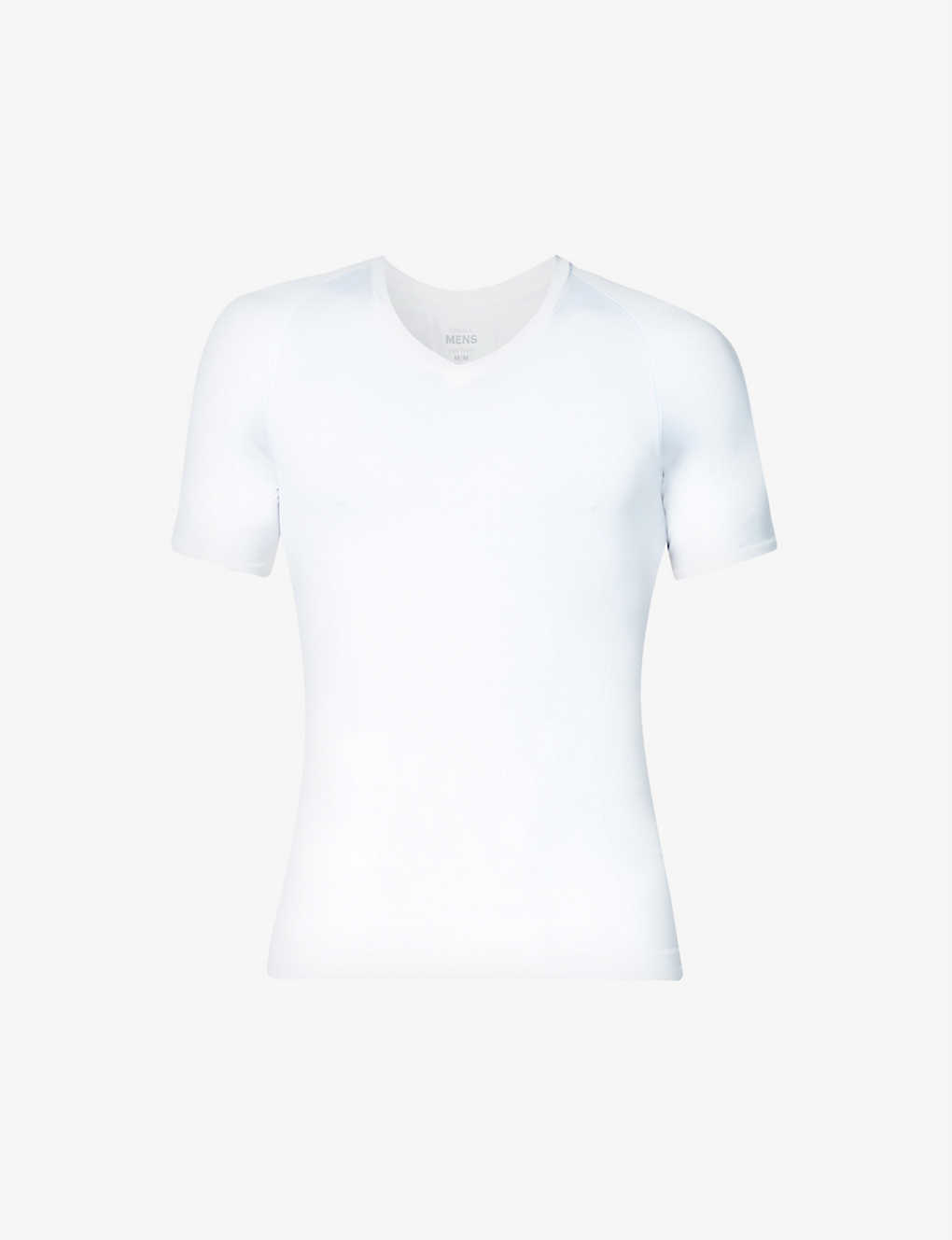 Spanx Ultra-sculpt Seamless V-neck Stretch-jersey T-shirt In White