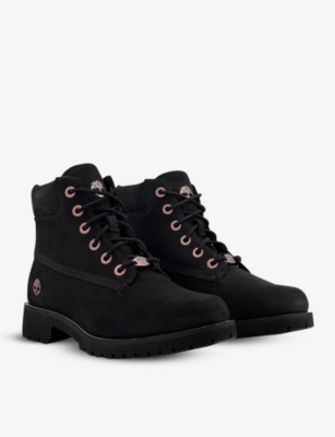 black and rose gold timberland boots