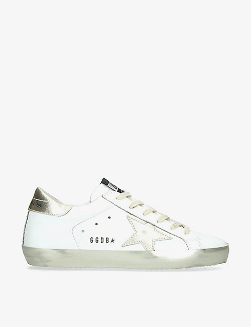 GOLDEN GOOSE: Superstar E37 logo-print leather low-top trainers