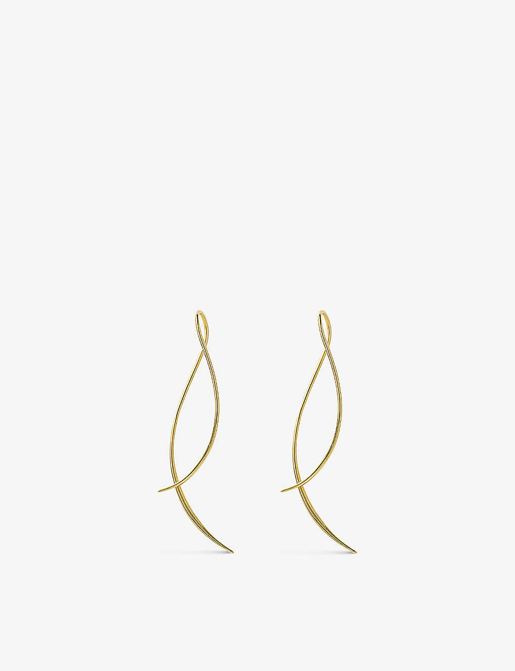 The Alkemistry Wave 18ct Yellow-gold Threader Earrings In Yellow Gold