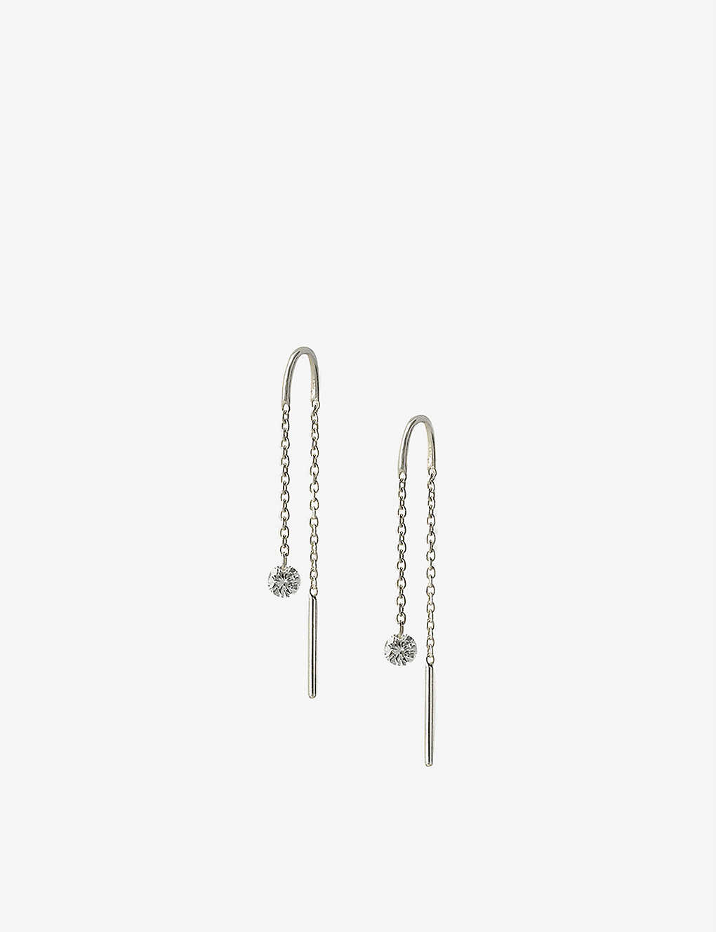 The Alkemistry Drilled Diamonds 18ct White-gold And Diamond Earrings In White Gold