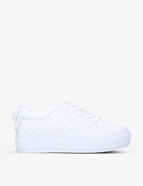 KURT GEIGER LONDON: Laney Eagle Drench leather trainers