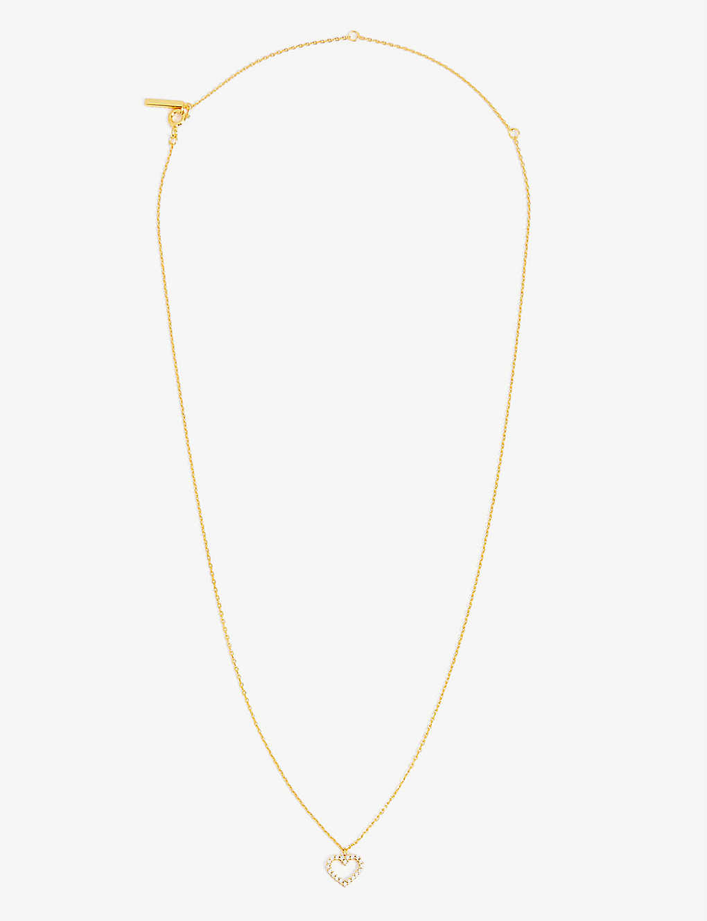 Pd Paola Heart Gold-plated Sterling Silver Necklace In Gold/white
