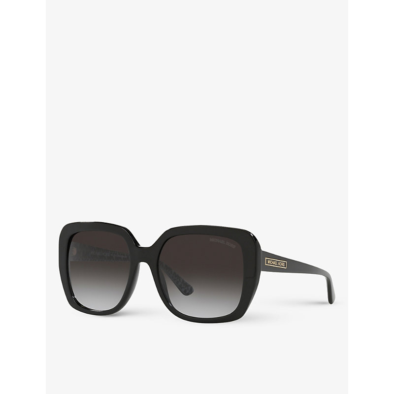 Shop Michael Kors Women's Black Mk2140 Manhasset Acetate Square Sunglasses