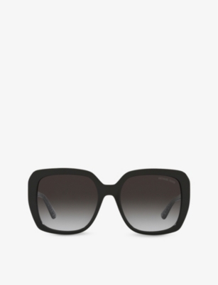 Shop Michael Kors Women's Black Mk2140 Manhasset Acetate Square Sunglasses