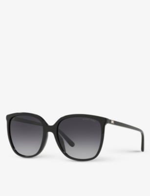 Shop Michael Kors Women's Black Mk2137u 57 Anaheim Square-frame Acetate Sunglasses