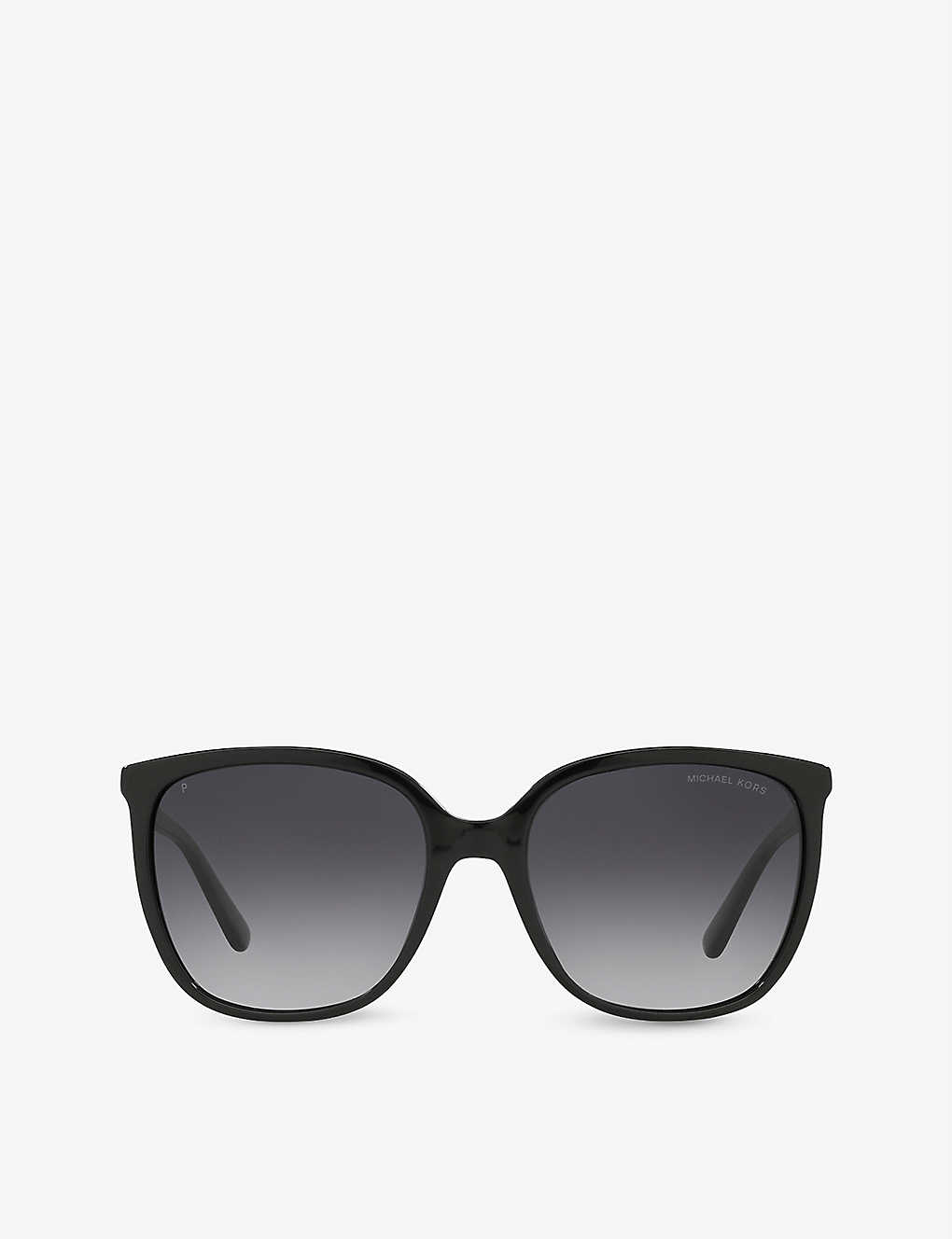 Shop Michael Kors Women's Black Mk2137u 57 Anaheim Square-frame Acetate Sunglasses