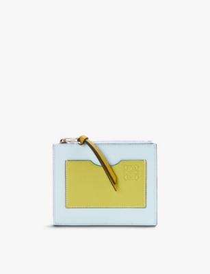 Loewe Women's Crystal Blue/yellow Six-card Leather Coin And Cardholder