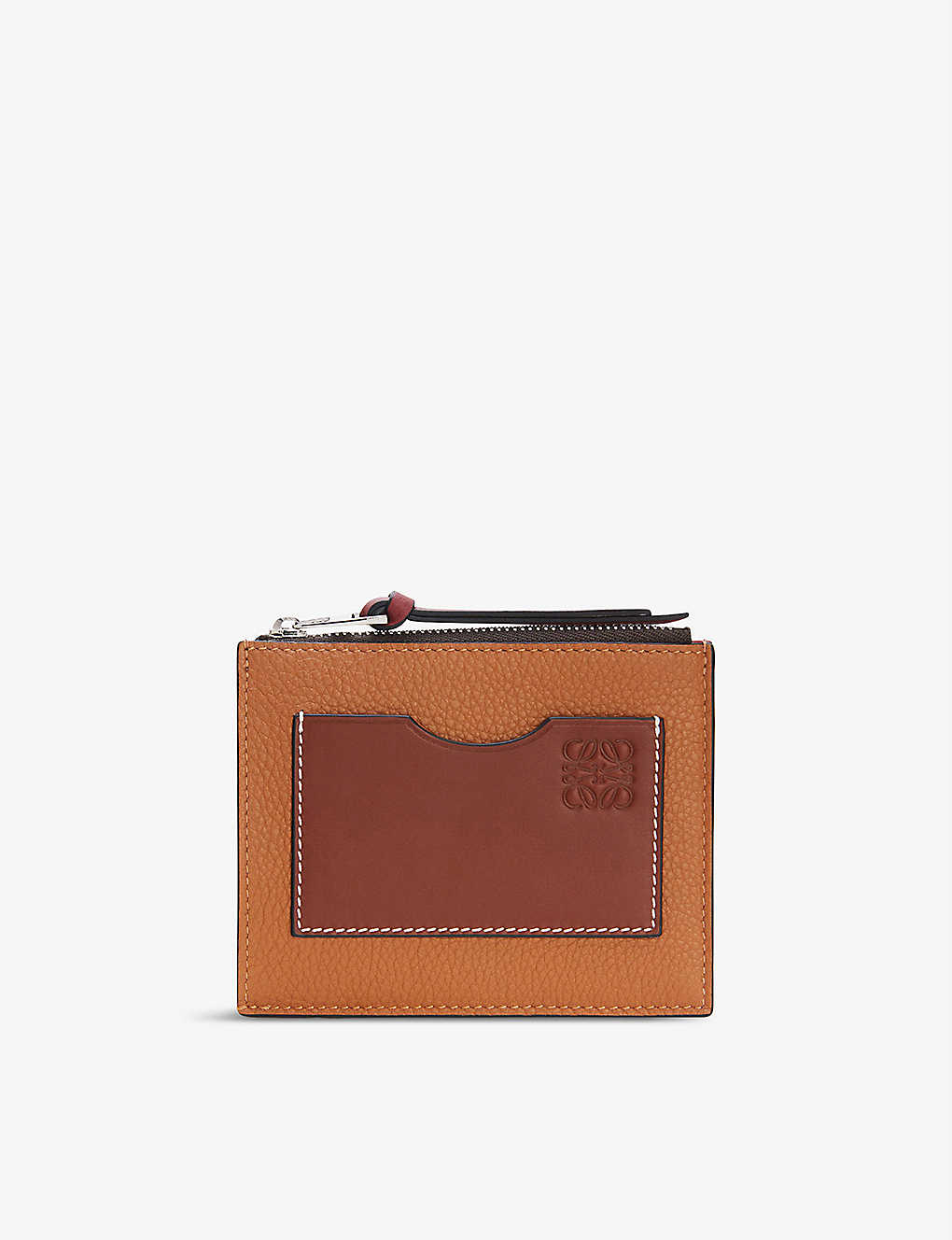 Loewe Six-card Leather Coin And Cardholder In Light Caramel/pecan