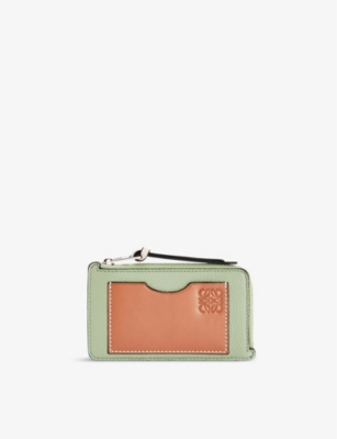 LOEWE: Anagrammed leather coin and card wallet