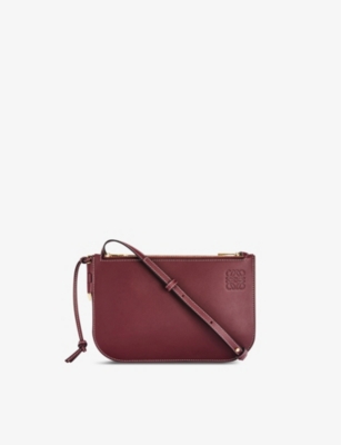 LOEWE Gate double zip leather cross body pouch Selfridges