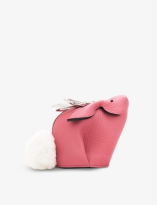 LOEWE - Bunny leather coin purse charm 
