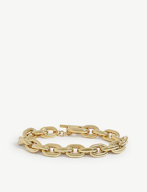 PACO RABANNE: XL link gold-toned chain necklace