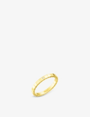 Chopard Ice Cube 18ct Yellow-gold And Diamond Ring In Ethical Yellow Gold