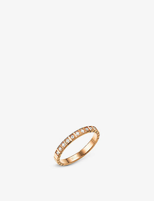 CHOPARD: Ice Cube 18ct rose-gold and diamond ring