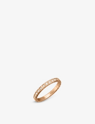 Chopard Ice Cube Pure 18ct Rose-gold Diamond Ring In Fairmined Rose Gold