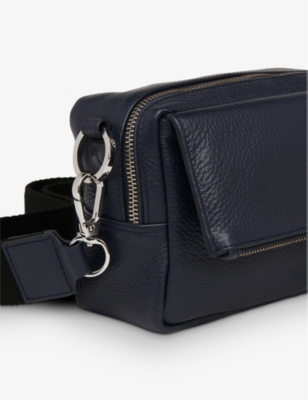 Shop Whistles Women's Navy Bibi Leather Cross-body Bag