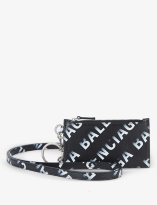 balenciaga leather card holder