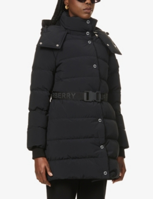 BURBERRY Eppingham belted shell down jacket Selfridges