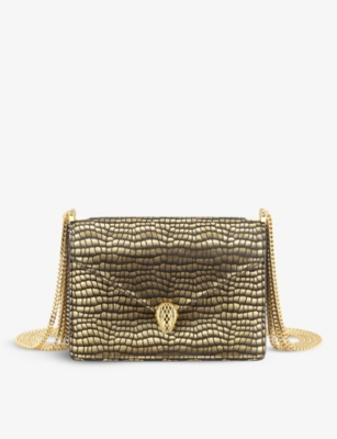Serpenti Suede Shoulder Bag