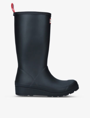 Shop Hunter Womens Black Original Play Tall Rubber Wellington Boots