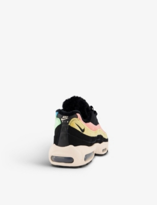 nike air max 95 leather trainers in black