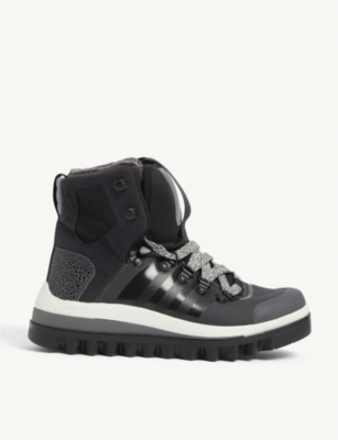 Adidas By Stella Mccartney Eulampis Faux Suede And Textile Hiking Boots Selfridges Com