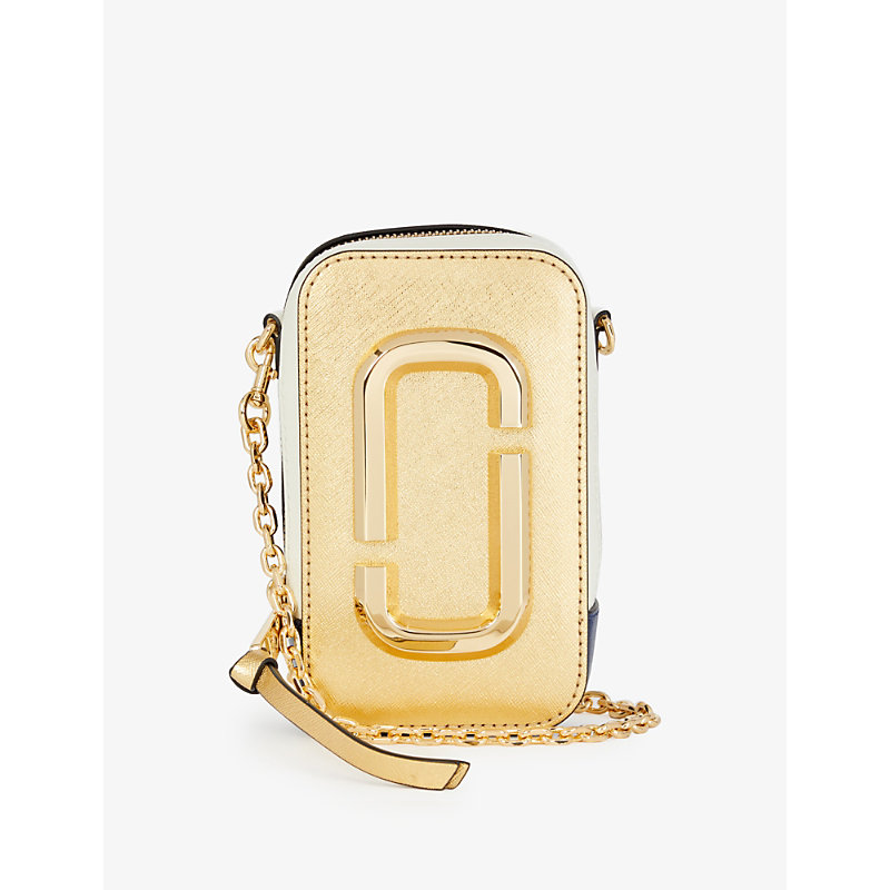 Marc Jacobs The Hot Shot Leather Cross-body Bag In Gold Multi