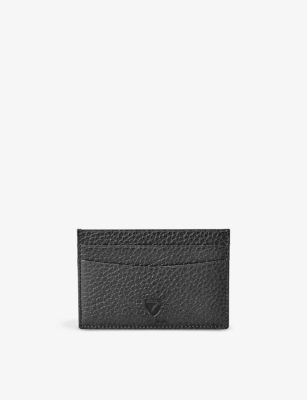Aspinal Of London Womens Black Slim Leather Credit Card Case