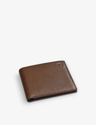 Shop Aspinal Of London Men's Tobacco Billfold Logo-embellished Leather Wallet
