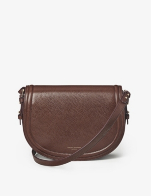 Aspinal Of London Womens Chestnut Stella Leather Satchel Bag