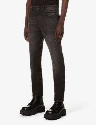 Shop True Religion Men's Midnight Rider Blk Wash Rocco Mid-rise Relaxed-fit Jeans In Navy