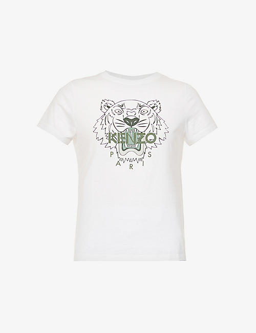 KENZO: Icon Classic tiger-print cotton-jersey T-shirt